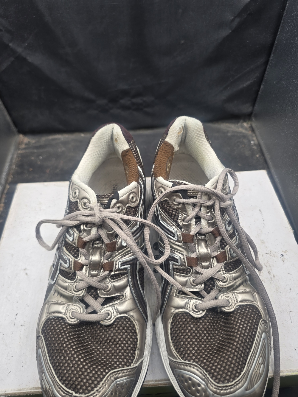 Asics Women's Athletic Sneakers in Brown and Silver